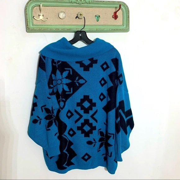 Vintage 90s oversized turtleneck knit pullover sweater plus size 1X women’s - Picture 1 of 3